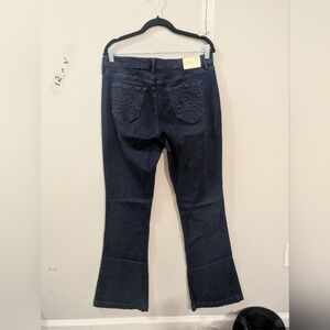 Lily Pultizer Dark Blue Flare denim Jeans Size 14